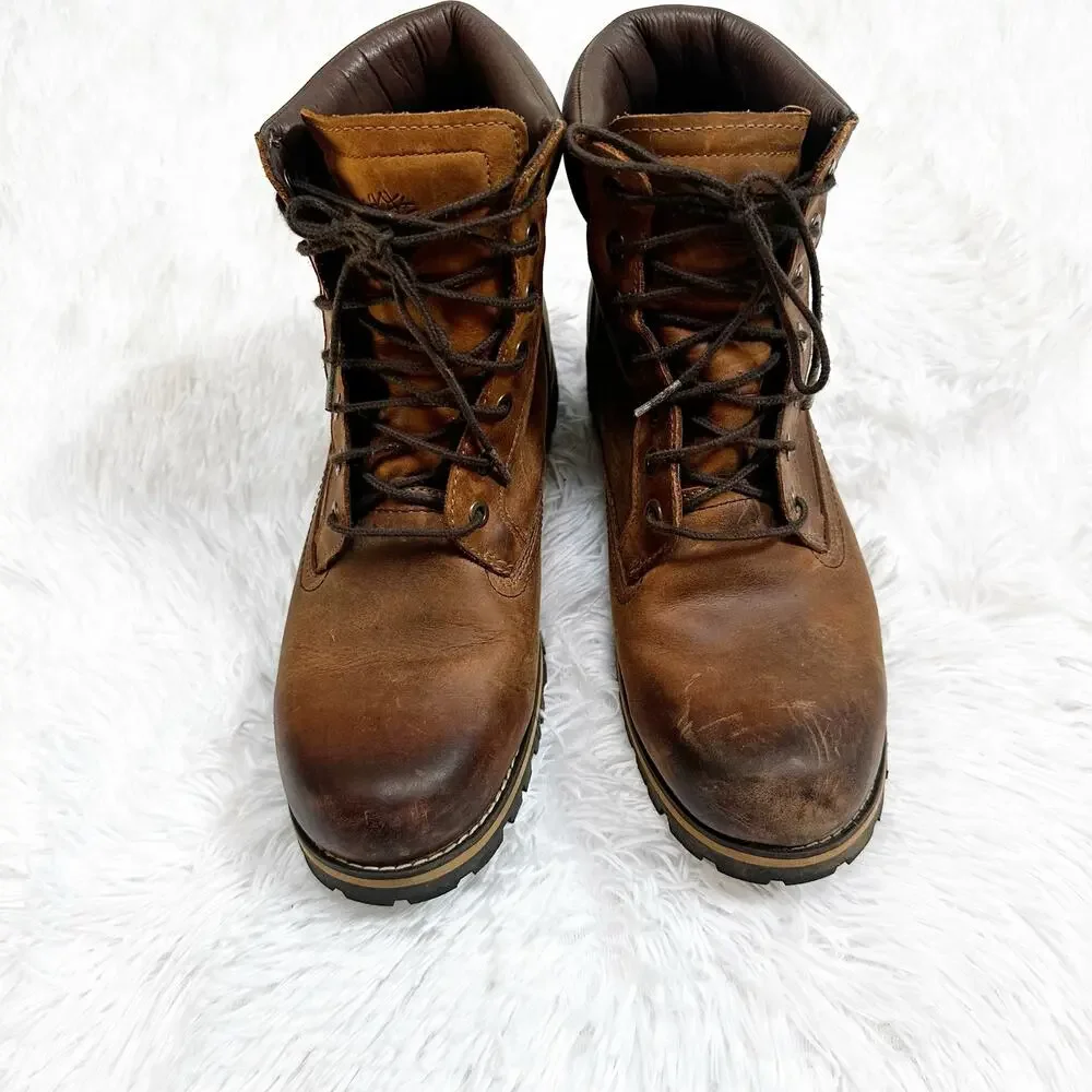 Timberland Men's Premium Waterproof Leather Boots Brown US 10.5 Hiking Work
